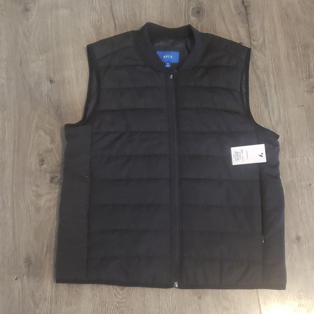Bomber collar puffer vest NWT